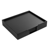 8 Seat Black Leather Conference Room Set, 20 x 16 Size Pads